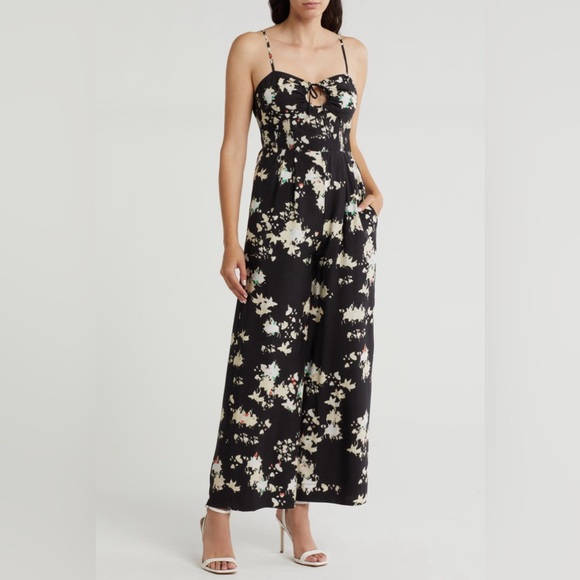 Joie Silk Pearl Spaghetti Strap Wide Leg Jumpsuit - Picture 2 of 12